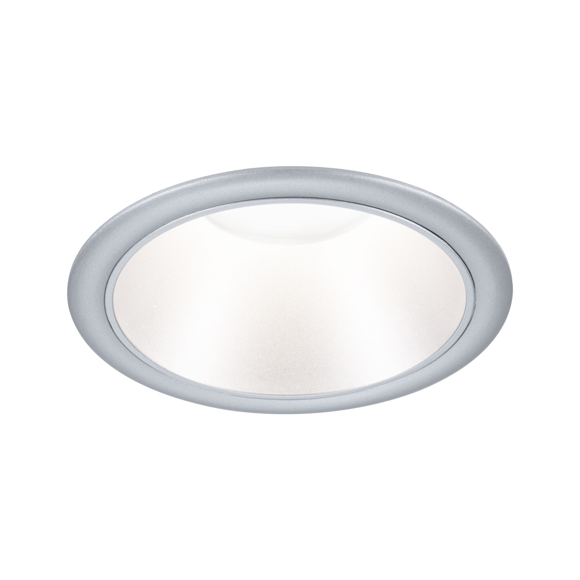 LED Recessed luminaire Cole Coin 1-piece set IP44 round 88mm Coin 6W 470lm 230V dimmable 2700K Silver matt