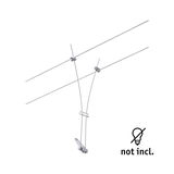 Système de suspension câble métallique argenté pour éclairage LED sans ampoules incluses