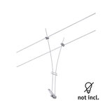 Système de suspension câble métallique argenté pour éclairage LED sans ampoules incluses