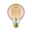 Rustic Shine 230 V Standard LED Globe Filament in I-shape 300lm 4,2W 1800K dimmable Gold Round LED bulb with amber glass and visible filament for decorative lighting and warm ambiance