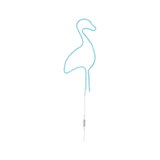 Lumière néon LED bleue en forme de flamant avec câble blanc et interrupteur pour décoration