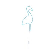 Blue LED neon light shaped like a duck with white cable and remote for decorative lighting