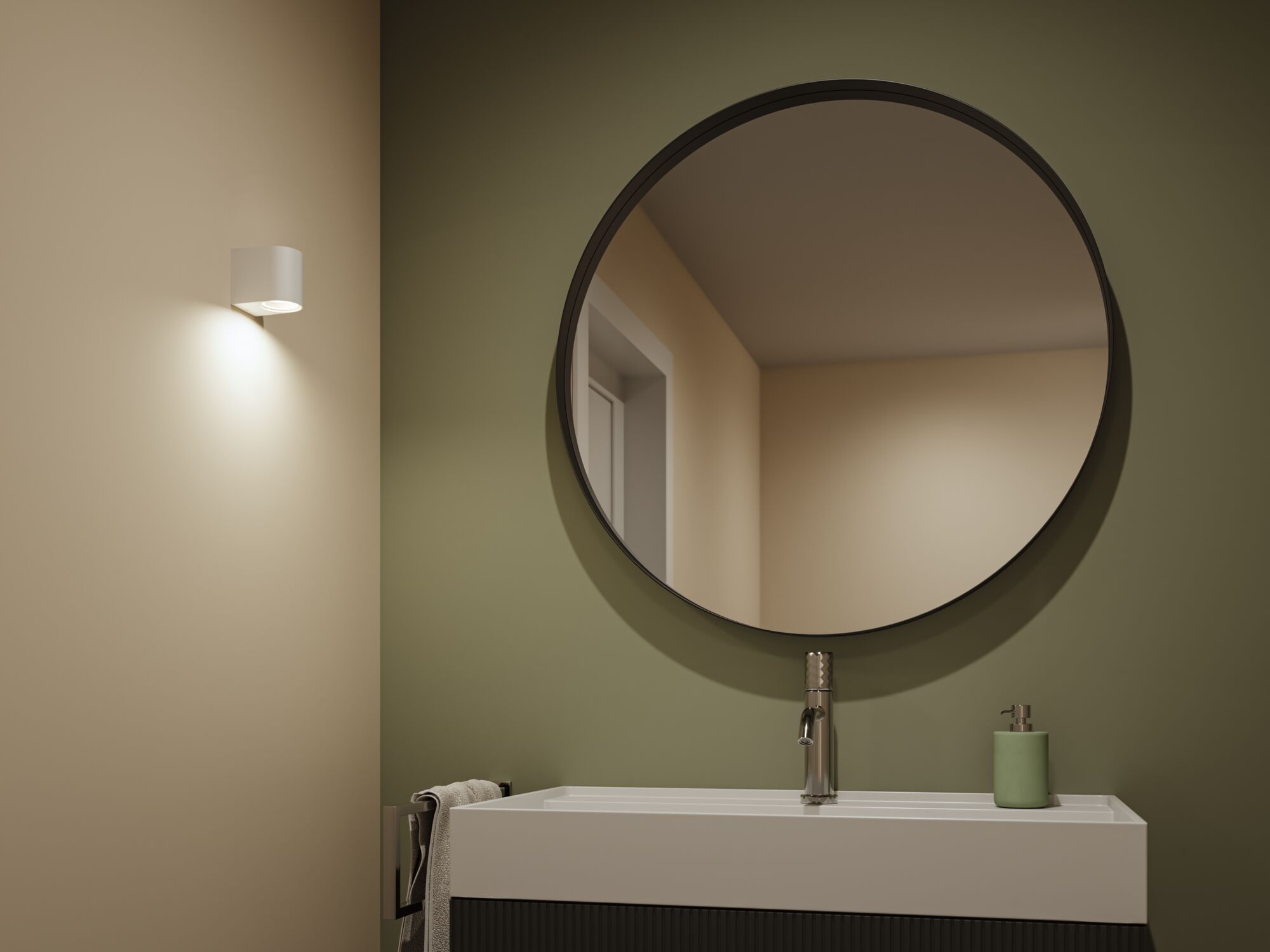 Applique Perugia IP44 GU10 230V max. 10W Blanc dépoli