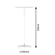 Witte ronde metalen LED-hanglamp met 310 mm diameter en 158 cm lengte voor moderne verlichting