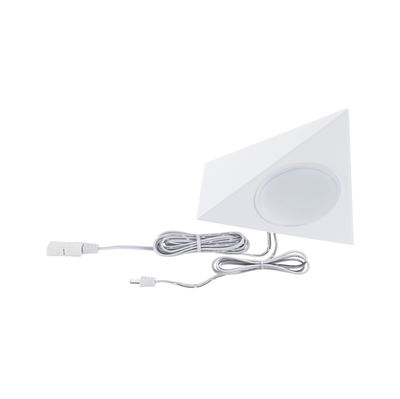 Weißes dreieckiges LED-Licht mit Kabel für moderne Beleuchtung und energiesparende LED-Technik