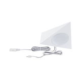 White triangular LED light with cable for modern lighting and energy-efficient LED technology