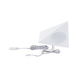 White triangular LED light with cable for modern lighting and energy-efficient LED technology