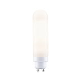 White LED bulb with GU10 base in elongated shape for energy-efficient lighting