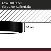 Abia LED Panel mit nur 30 mm Aufbauhöhe, schwarze Leuchte für flache Deckenbeleuchtung
