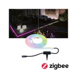 Colorful LED strip light with ground spike for garden lighting, dimmable and Zigbee compatible