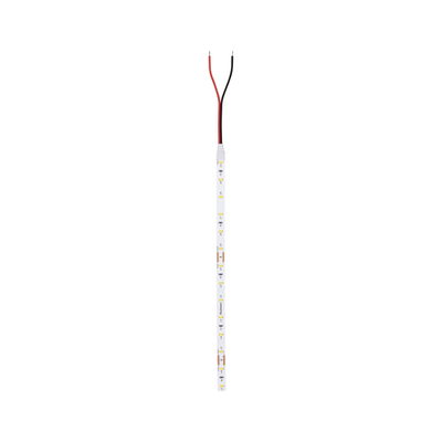 White LED strip with red and black wires for versatile lighting applications and easy installation