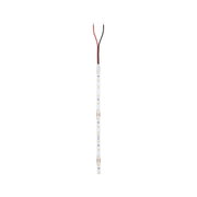 LED strip with red and black wires, white circuit board for flexible lighting applications