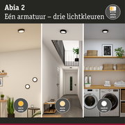 LED-paneel Abia 2 White Select Schemergestuurde bewegingsmelder (HF) rond 170mm 9,5W 1100lm 2700 - 4000K Zwart