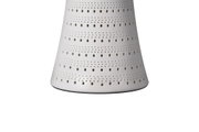 Abat-jour en céramique blanche avec motifs perforés décoratifs pour éclairage LED moderne