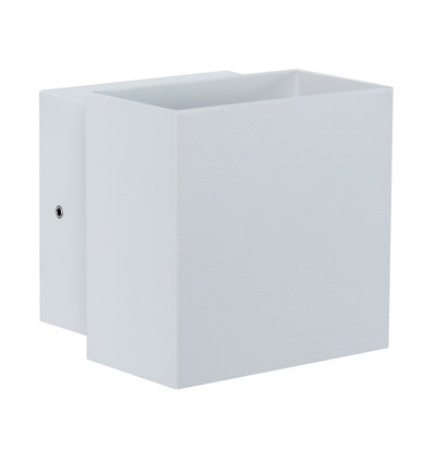 Modern white metal wall light with square design for indoor lighting solutions