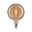 1879 Filament 230 V LED BigGlobe E27 400lm 7W 1800K dimbaar Goud Grote LED-lamp met spiraalvormige gloeidraad in amberkleurig glas voor sfeerverlichting