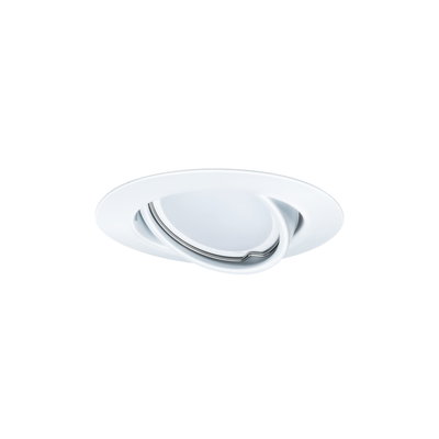 White recessed spotlight made of plastic with adjustable reflector for flexible LED lighting