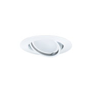 White plastic recessed spotlight with adjustable insert for flexible LED lighting solutions