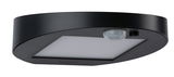 Schwarze LED-Deckenleuchte mit Bewegungsmelder und quadratischem Diffusor aus Kunststoff für Innenbereiche