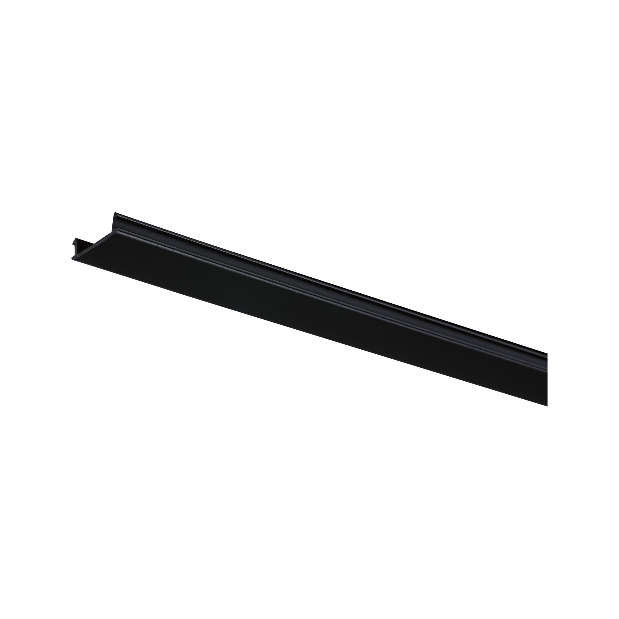 Rail en aluminium noir pour éclairage LED, design moderne pour installations lumineuses flexibles