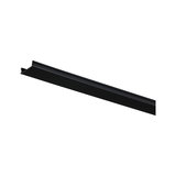Rail en aluminium noir pour éclairage LED, design moderne pour installations lumineuses flexibles