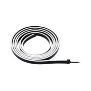 Black flexible LED light strip coiled for modern lighting and decorative use
