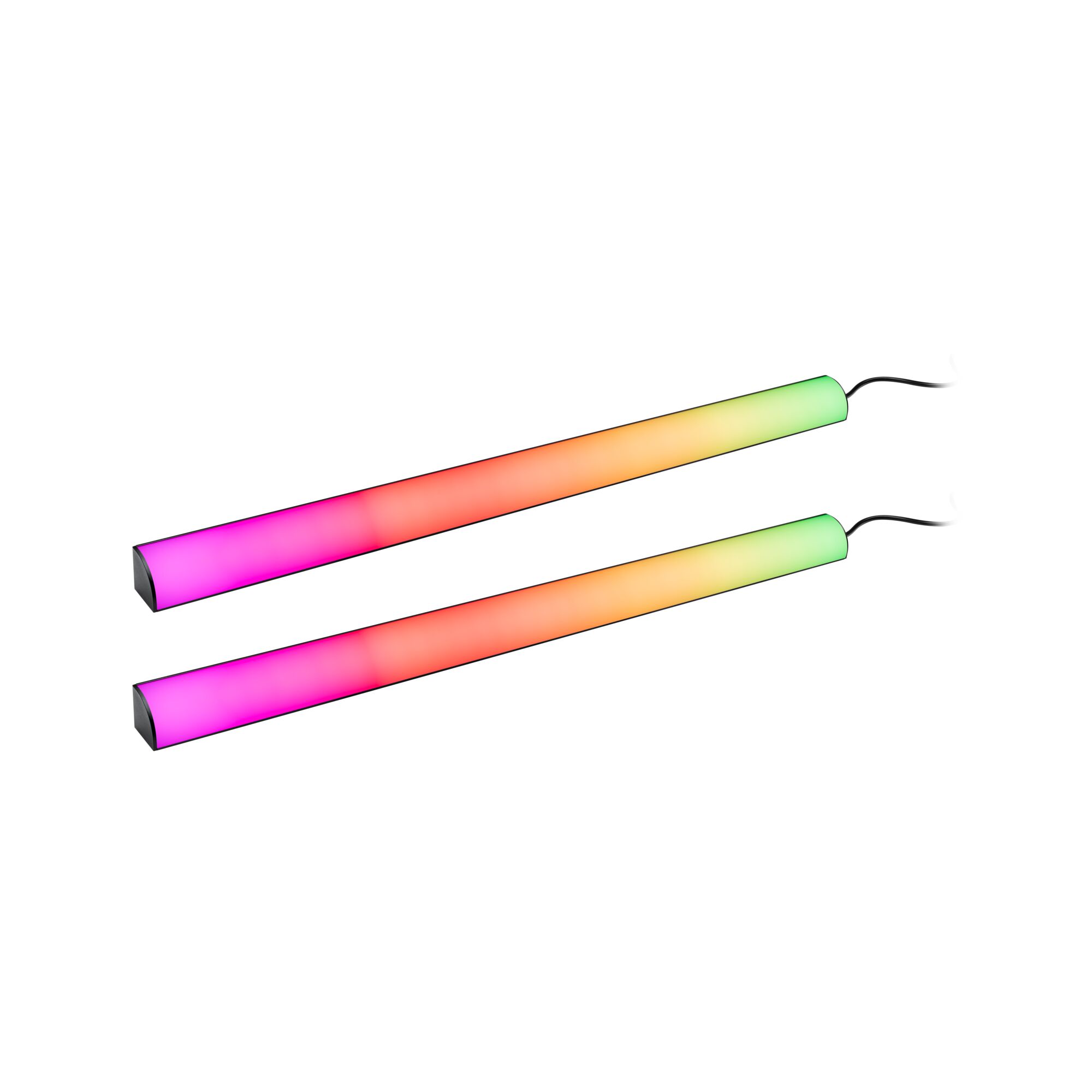 Barre lumineuse LED RGB avec changement de couleur et câble noir pour éclairage d'ambiance