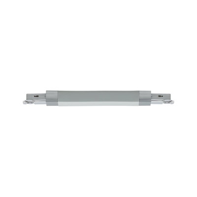 Barre lumineuse LED grise avec extrémités métalliques pour éclairage intérieur moderne