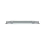 Barre lumineuse LED grise avec extrémités métalliques pour éclairage intérieur moderne