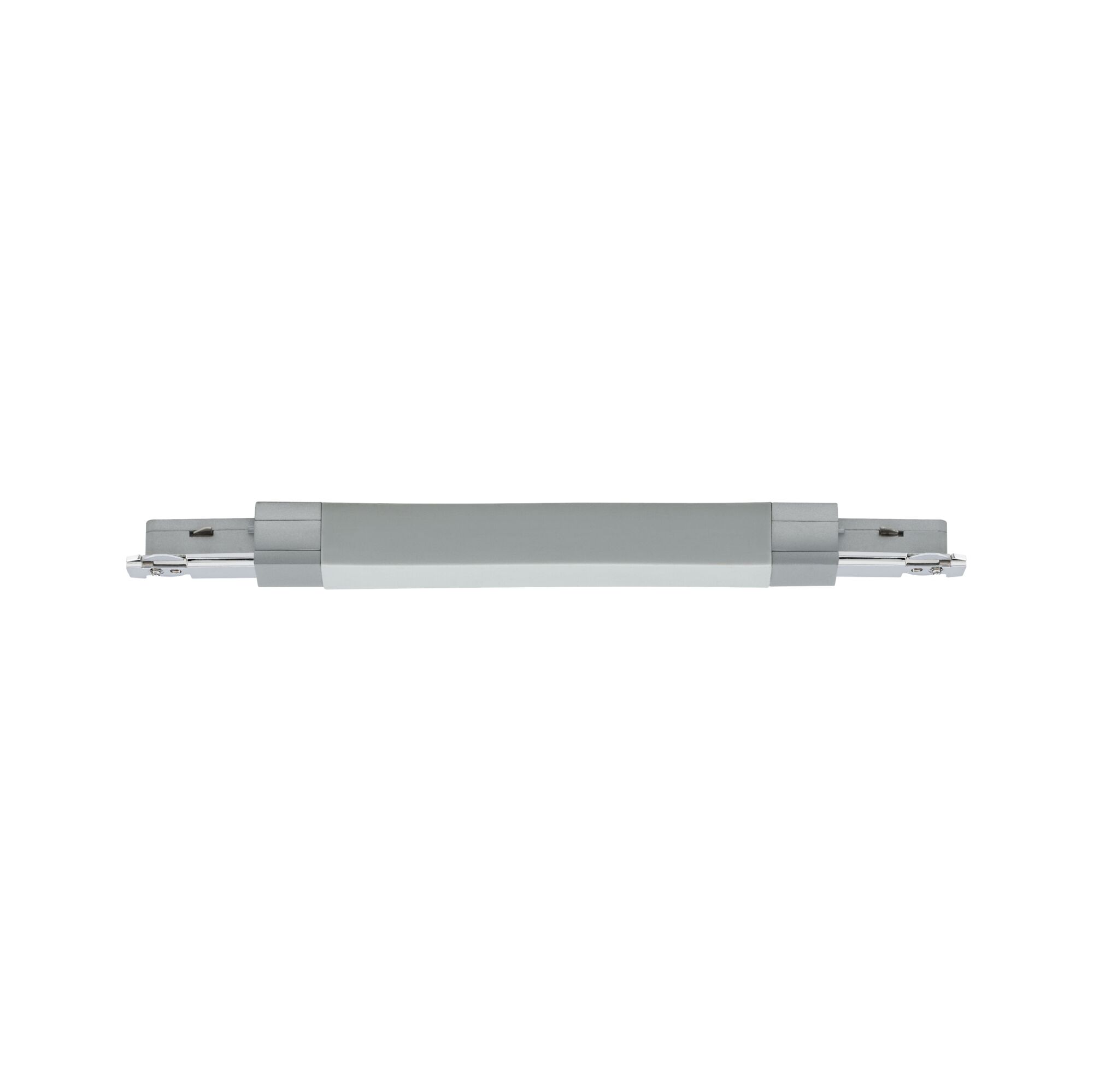 Barre lumineuse LED grise avec extrémités métalliques pour éclairage intérieur moderne