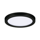 Ronde LED-plafondlamp met zwart metalen frame en witte diffuser voor moderne binnenverlichting