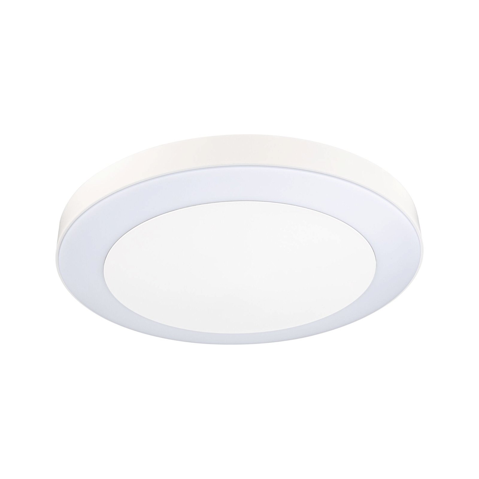 LED Ceiling luminaire Smart Home Zigbee Circula Dusk sensor insect-friendly IP44 round 320mm Tunable Warm 14W 880lm 230V White Plastic