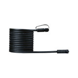 Câble d'extension noir avec connecteurs robustes, adapté pour éclairage extérieur et installations LED