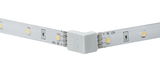 Witte LED-strip met 90 graden connector voor flexibele 12V DC verlichting
