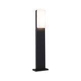 Modern black outdoor lamp with white opal glass for garden and terrace lighting