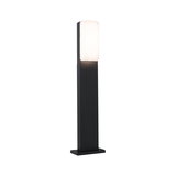 Lampe extérieure noire moderne avec verre opale blanc pour jardin et terrasse