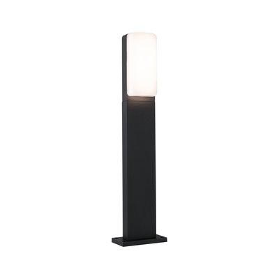 Lampe extérieure noire moderne avec verre opale blanc pour jardin et terrasse