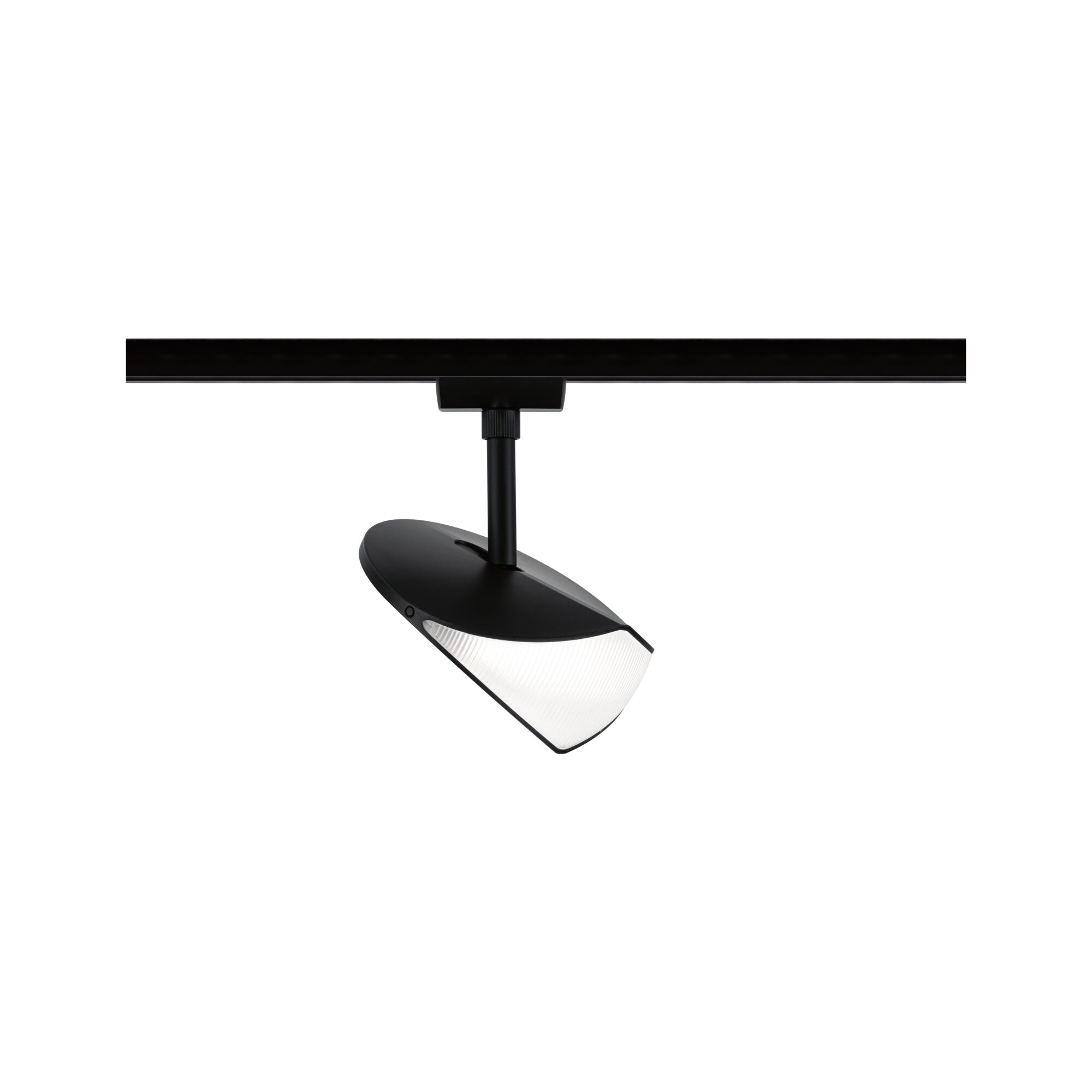 Schwarze LED-Schienenleuchte mit weißem Diffusor aus Kunststoff für moderne Innenbeleuchtung