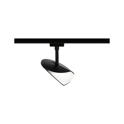 Schwarze LED-Schienenleuchte mit weißem Diffusor aus Kunststoff für moderne Innenbeleuchtung