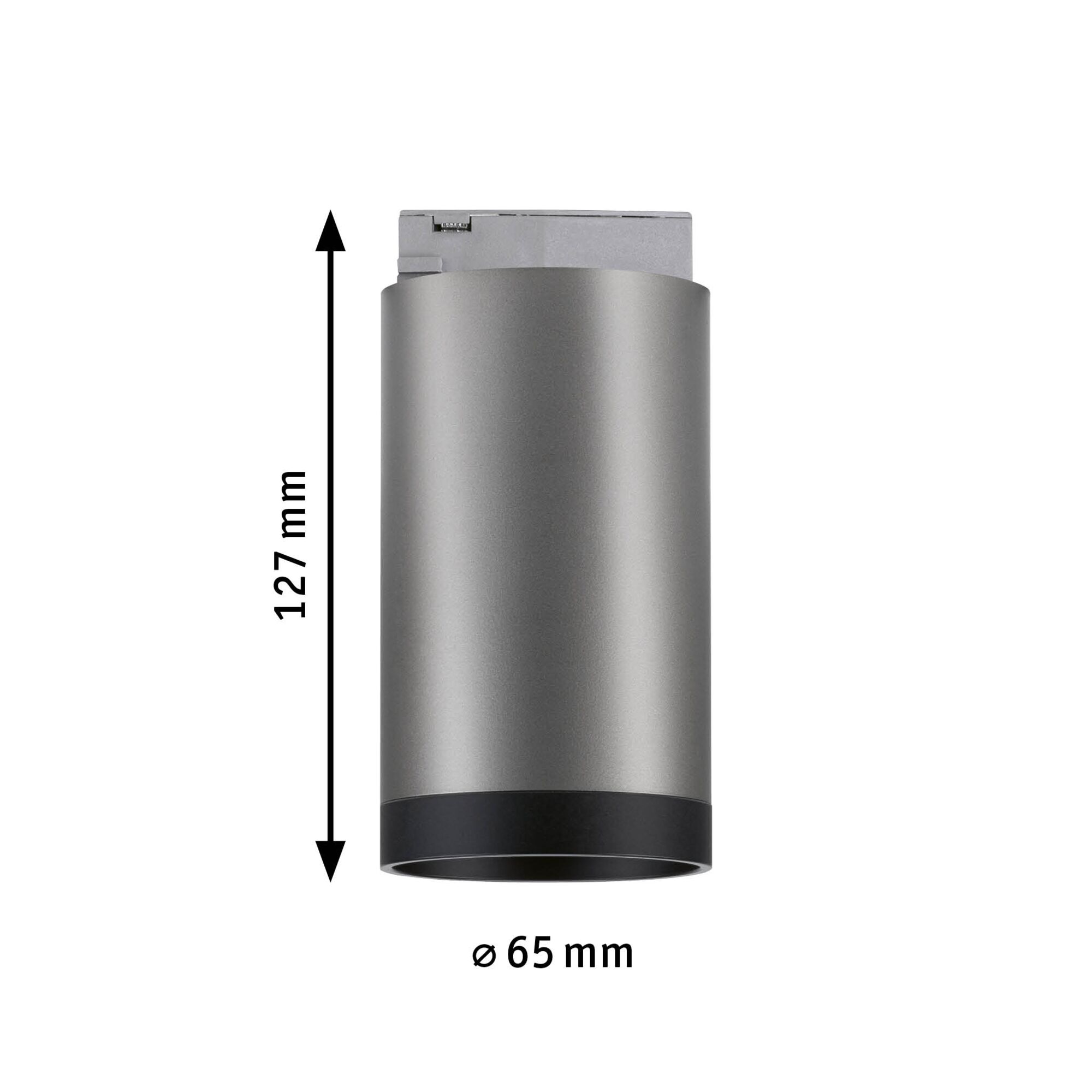URail Schienenspot Tube GU10 max. 10W dimmbar 230V Titanium