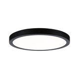 Runde LED-Deckenleuchte mit schwarzem Aluminiumrahmen und weißem Diffusor für modernes Raumlicht