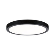 Runde LED-Deckenleuchte mit schwarzem Aluminiumrahmen und weißem Diffusor für modernes Raumlicht
