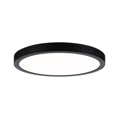 Runde LED-Deckenleuchte mit schwarzem Aluminiumrahmen und weißem Diffusor für modernes Raumlicht