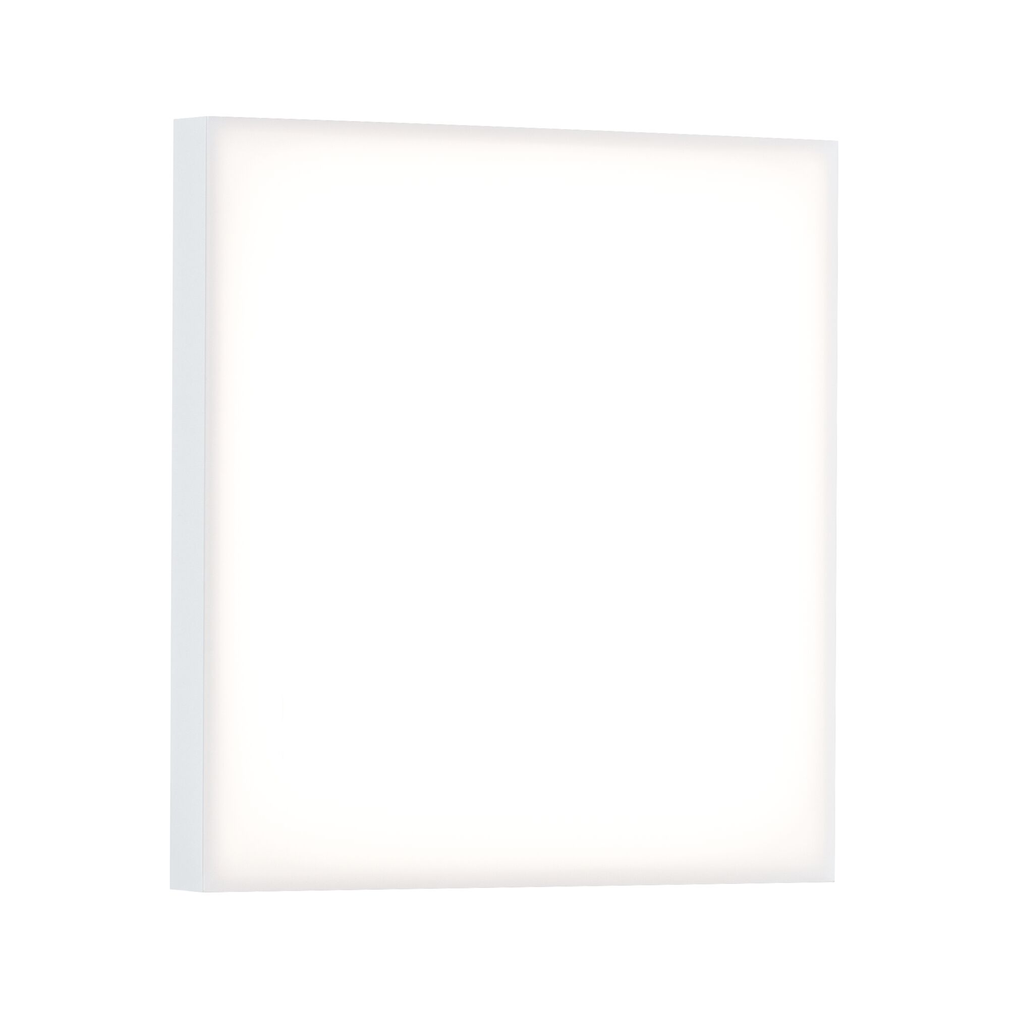 Plafonnier LED carré blanc avec éclairage uniforme pour un intérieur moderne