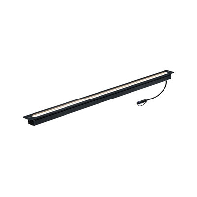 Spot encastré LED noir en métal avec lumière blanc chaud et câble de connexion pour éclairage intérieur moderne