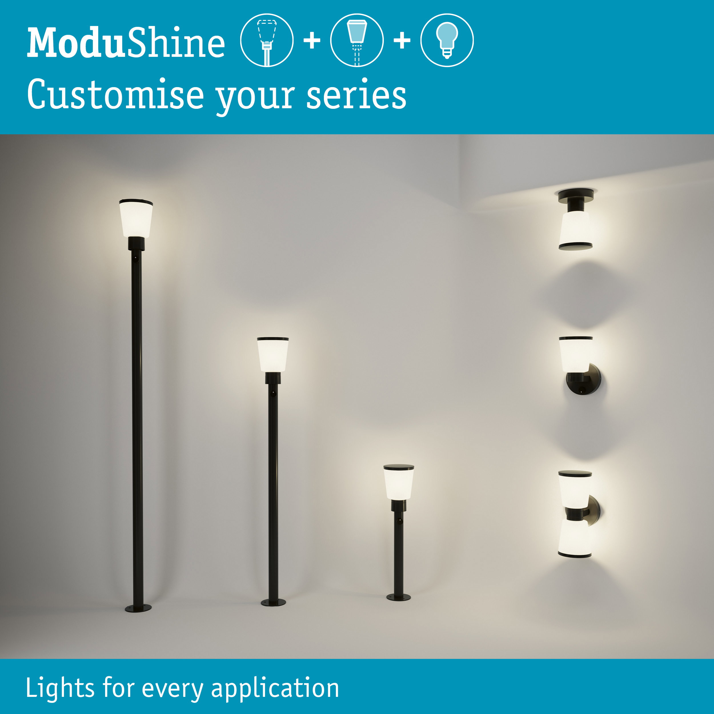 ModuShine Shade Marento IP44 cylindrical Anthracite/White
