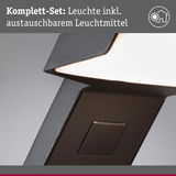 Schwarze LED-Leuchte mit austauschbarem Leuchtmittel, modernes Design für Innenbeleuchtung