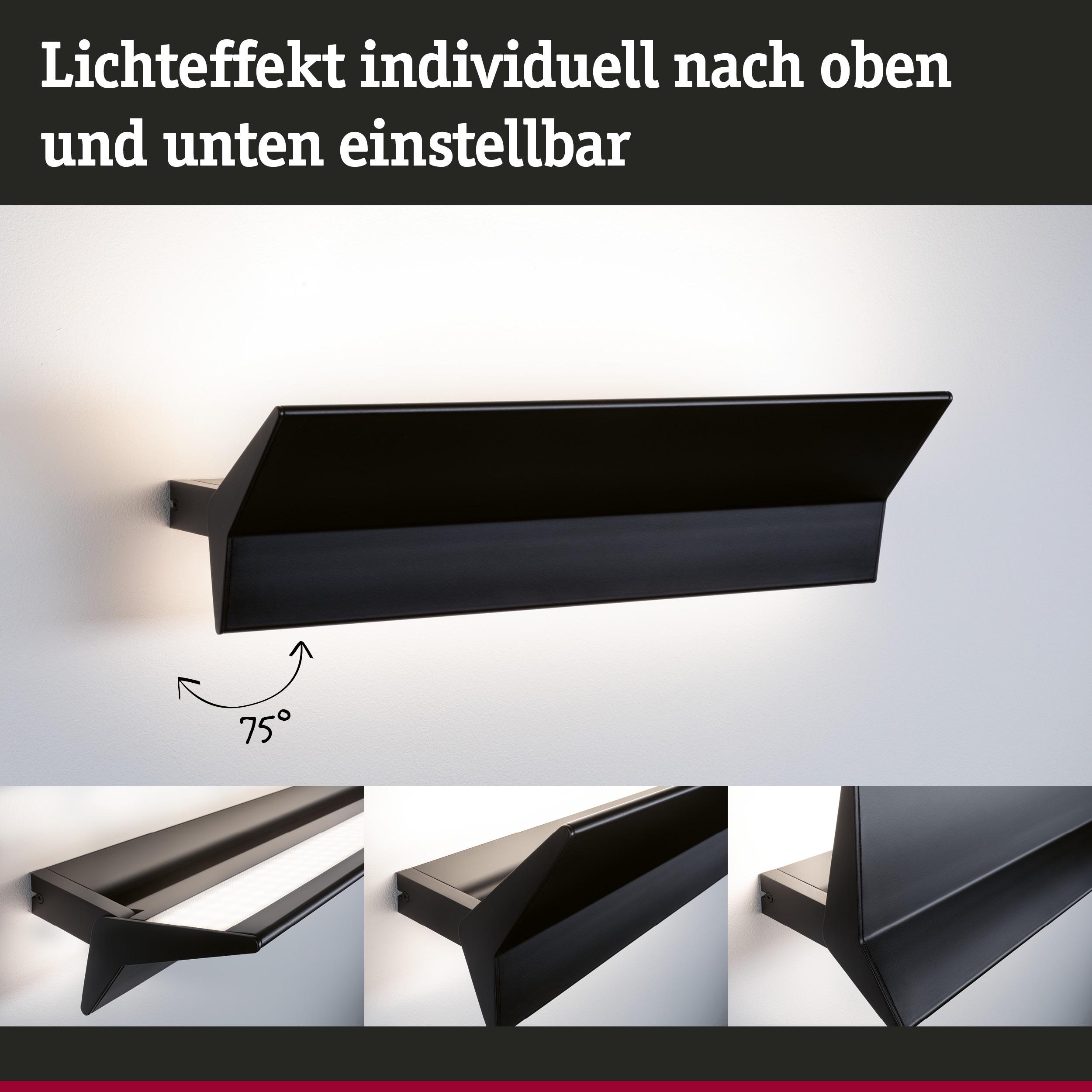 Schwarzer Aluminium-Wandleuchter mit einstellbarem Lichtwinkel für individuelle Beleuchtungseffekte