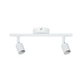 Moderne hvid metal loftspot med to justerbare lamper til målrettet belysning
