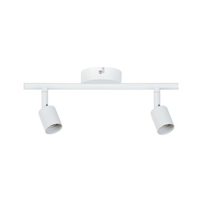Moderne hvid metal loftspot med to justerbare lamper til målrettet belysning